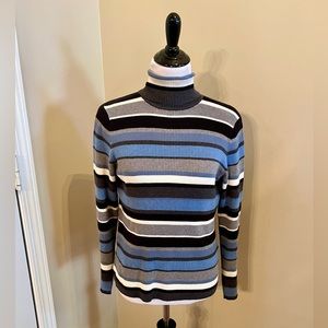 Casual Corner Striped turtleneck sweater Size M